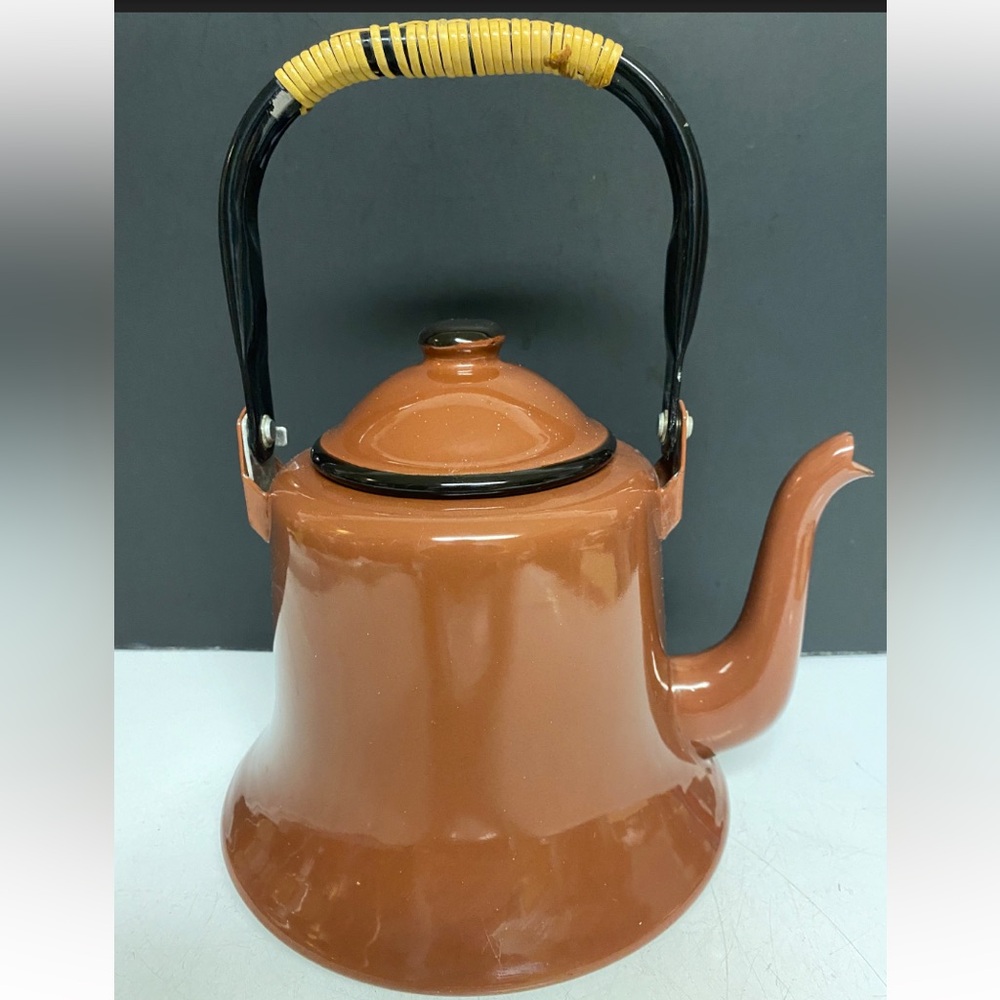 OTTO Enamelware Coffee Pot ~ Collectible Enamel Rustic Pitcher Country Kitchen